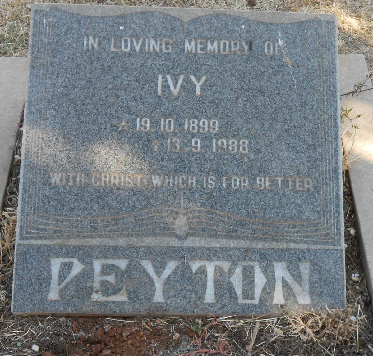 PEYTON Ivy 1899-1988