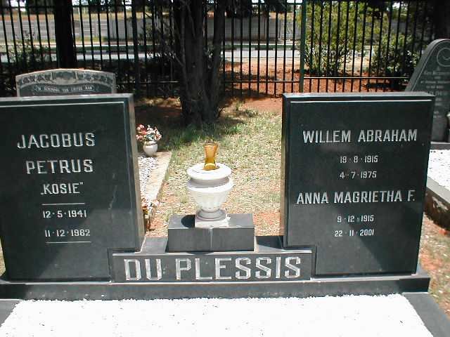 PLESSIS Jacobus Petrus, du 1941-1962 :: DU PLESSIS William Abraham 1915-1975 &amp; Magrietha F. 1915-2001