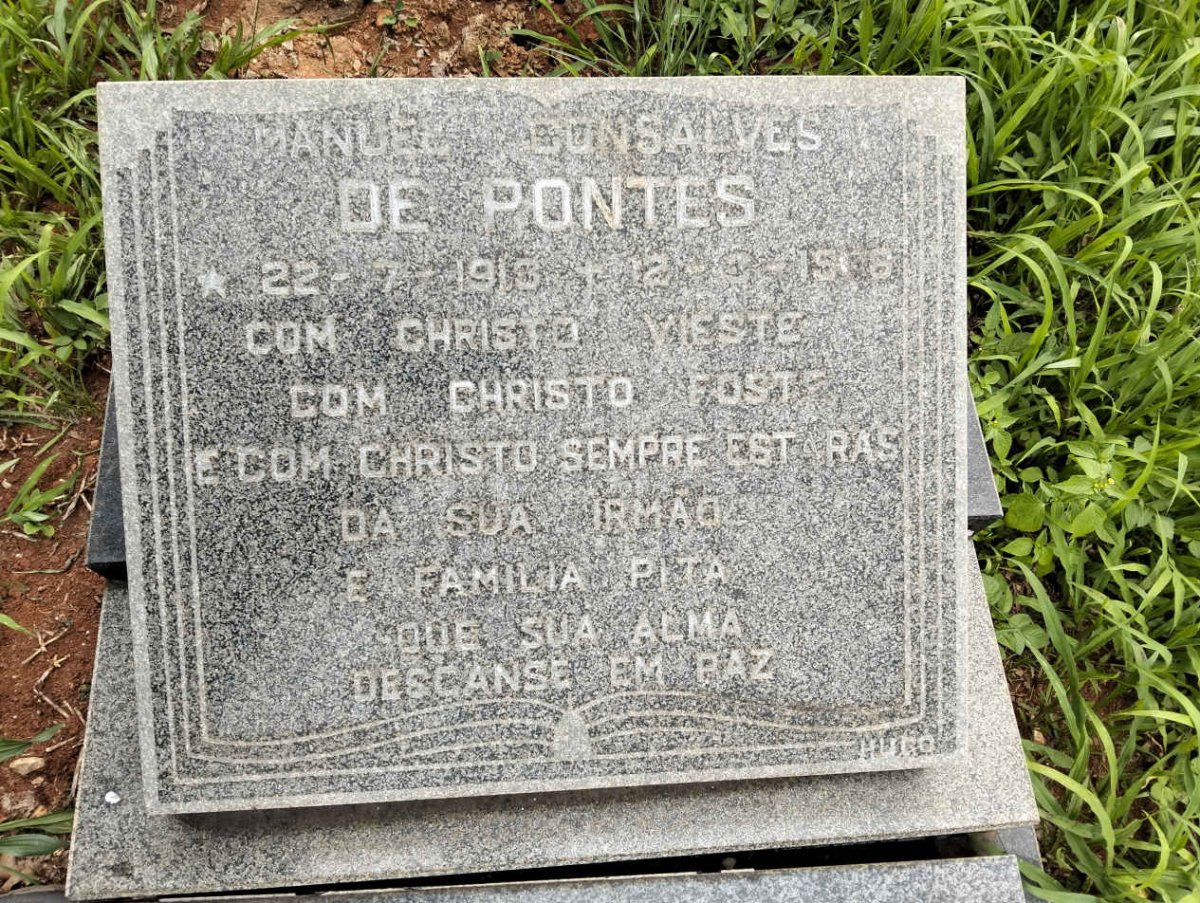 PONTES Manuel Gonsalves, de 1913-19?8