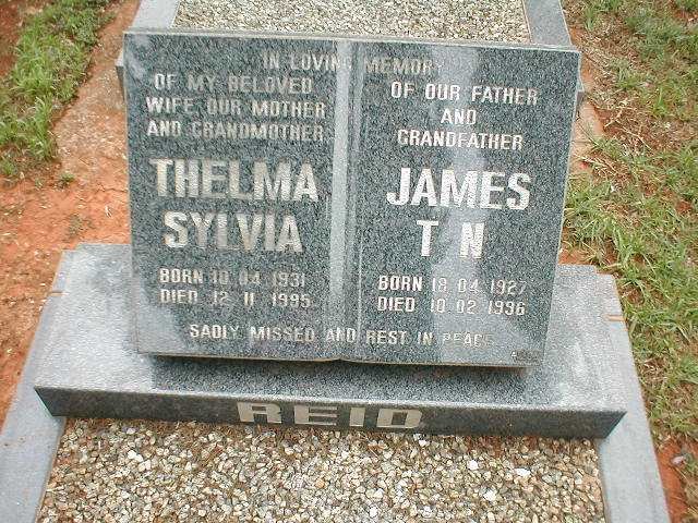 REID James T. N. 1927-1996 &amp; Thelma Sylvia 1931-1995