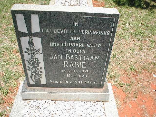 RABIE Jan Bastiaan 1921-1976