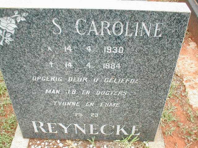 REYNECKE S. Caroline 1930-1984