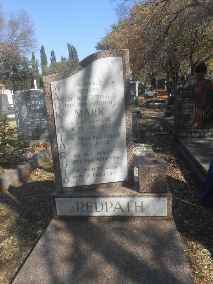 REDPATH Mark Gorgio 1973-1993
