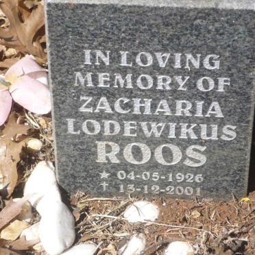 ROOS Zacharia Lodewikus 1926-2001