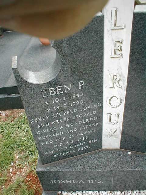 ROUX Eben P., le 1943-1990