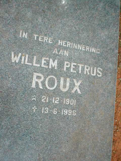ROUX Willem Petrus 1901-1996