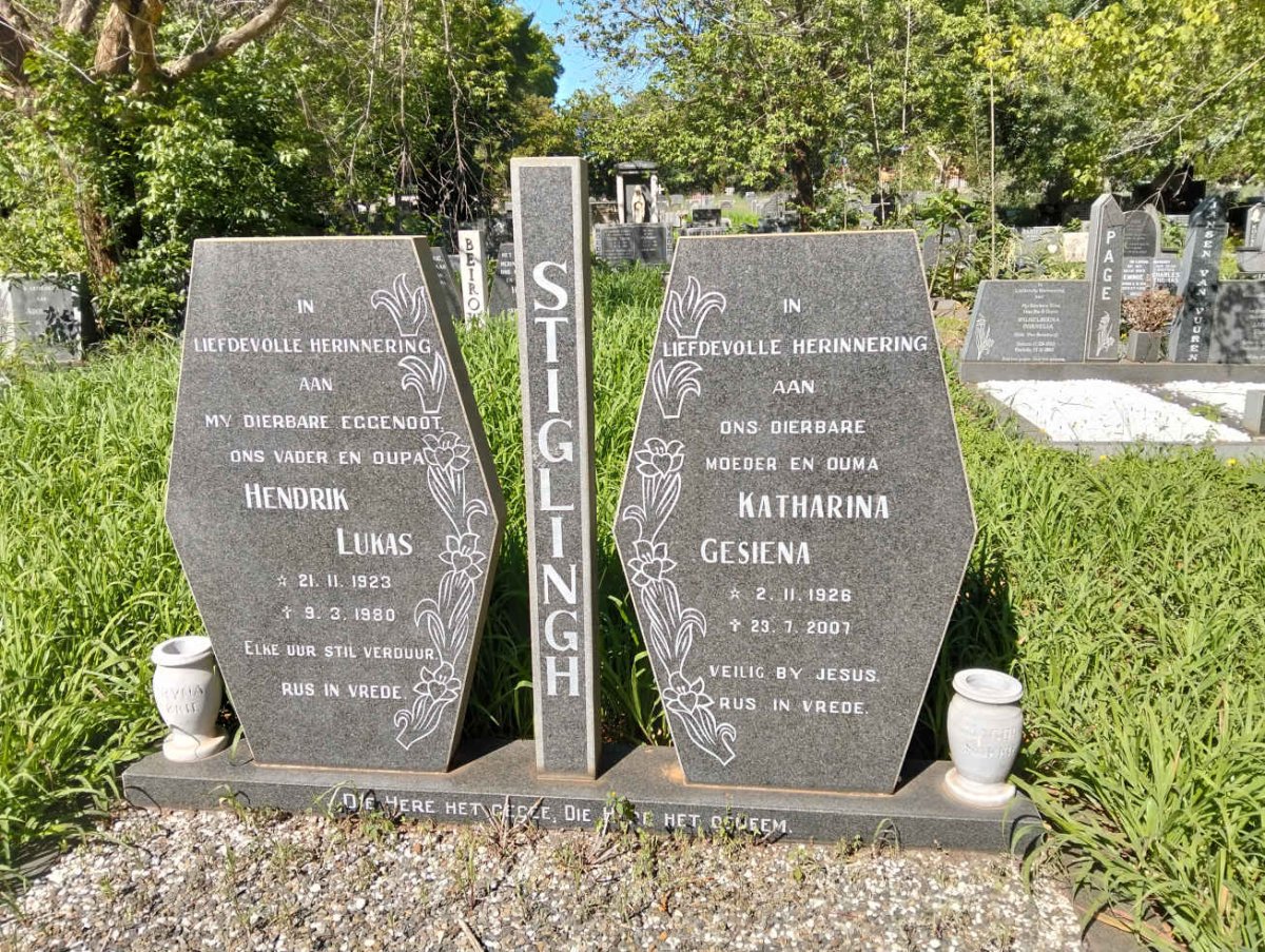 STIGLINGH Hendrik Lukas 1923-1980 & Katharina Gesiena 1926-2007