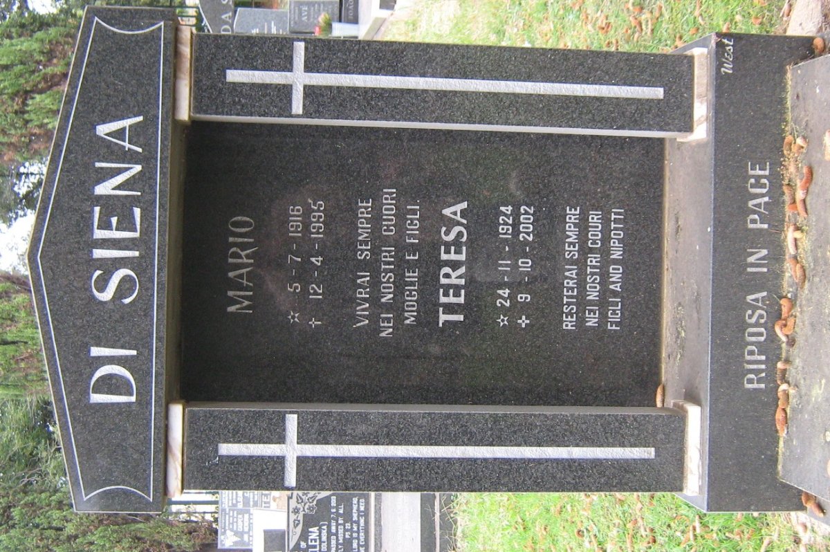 SIENA Mario, di 1916-1995 &amp; Teresa 1924-2002