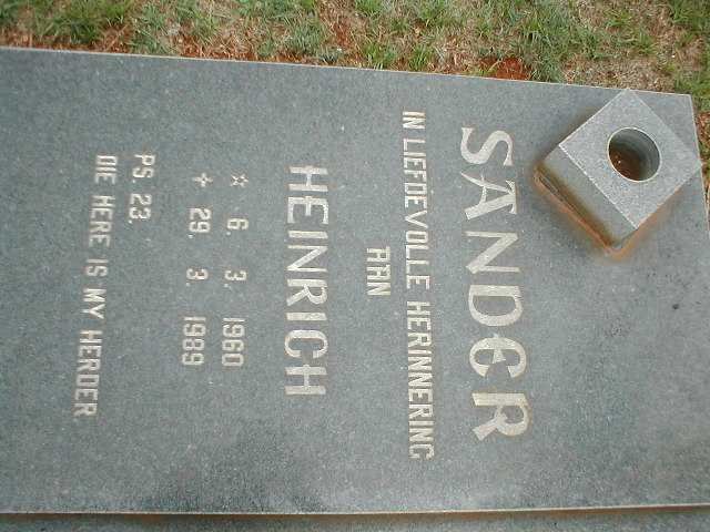 SANDER Heinrich 1960-1989