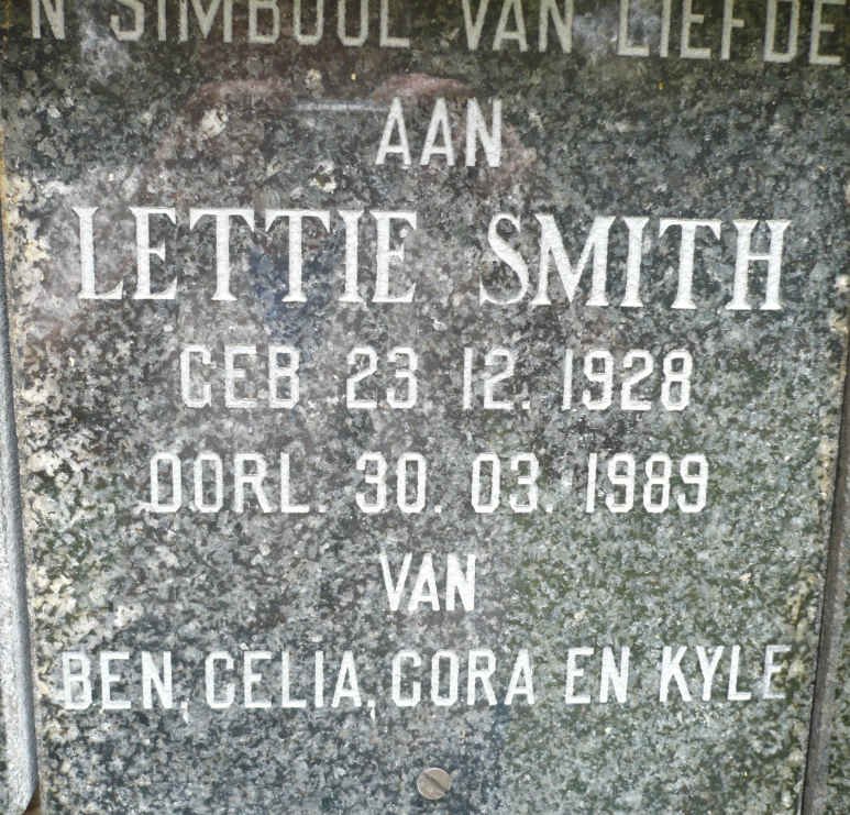 SMITH Lettie 1928-1989