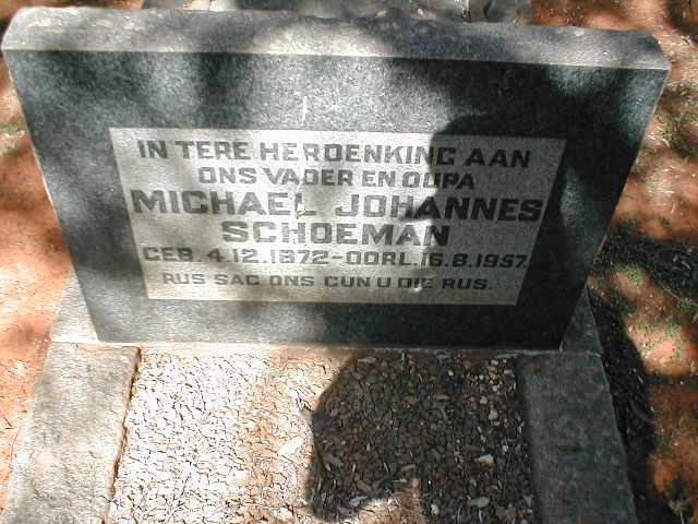 SCHOEMAN Michael Johannes 1872-1957