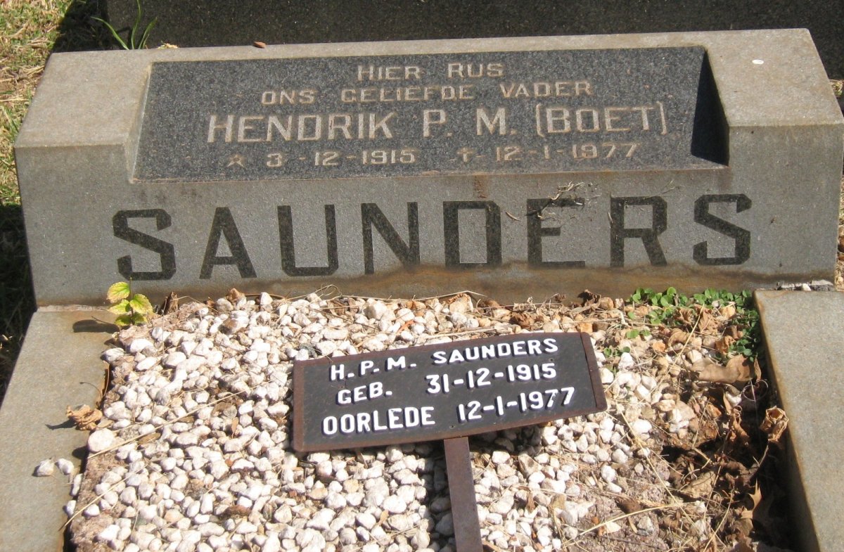 SAUNDERS Hendrik P.M. 1915-1977