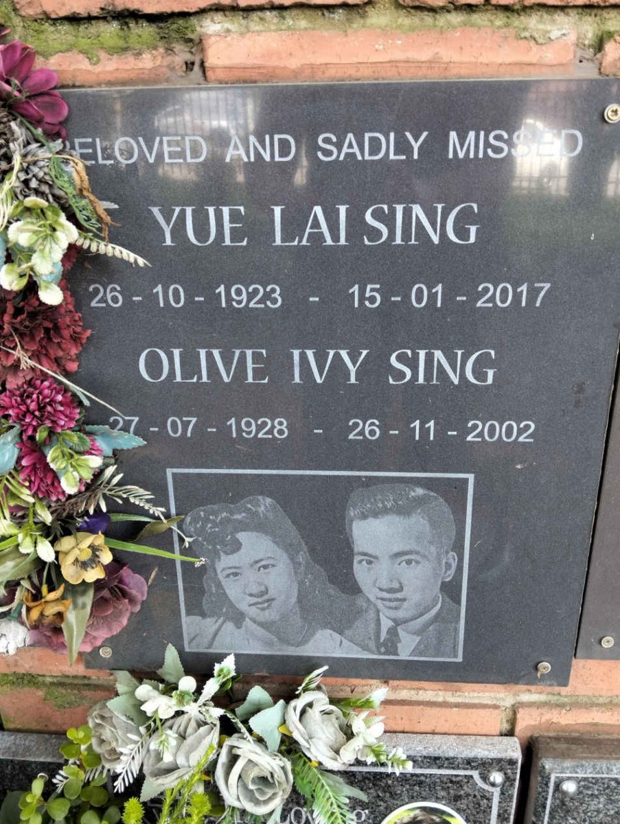 SING Yue Lai 1923-2017 & Olive Ivy 1928-2002