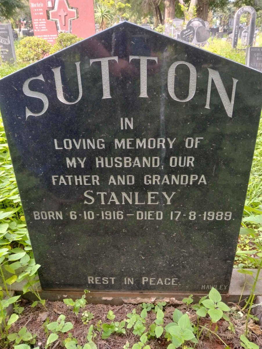 SUTTON Stanley 1916-1989