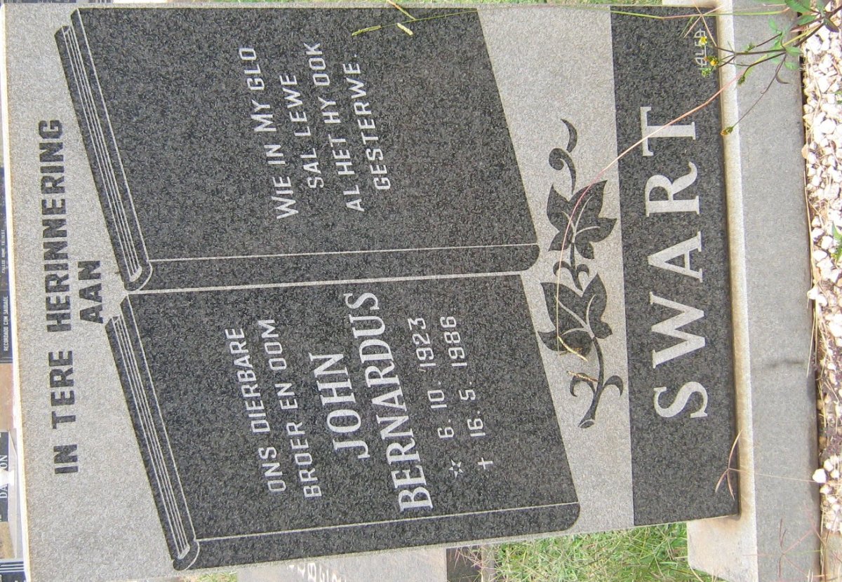 SWART John Bernardus 1923-1986