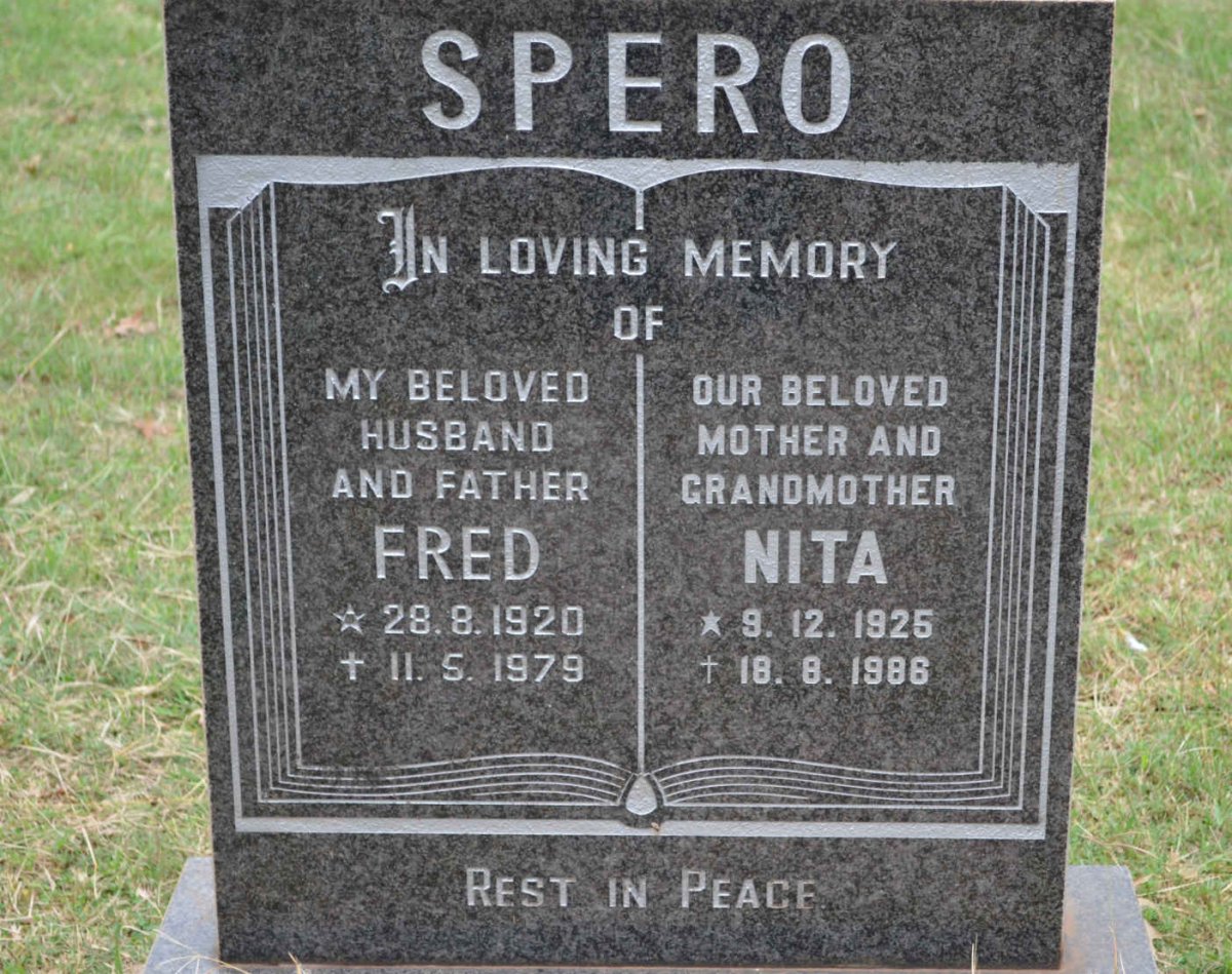 SPERO Fred 1920-1979 &amp; Nita 1925-1986