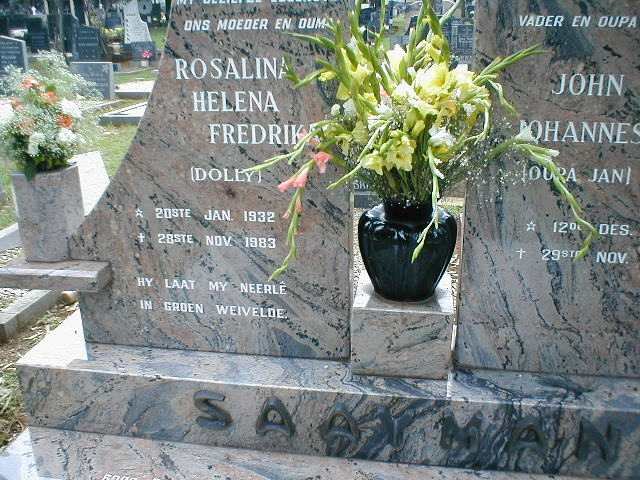 SAAYMAN John Johannes 1915-1999 & Rosalina Helena Fredrika 1932-1983 _2