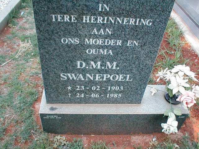 SWANEPOEL D.M.M. 1903-1985