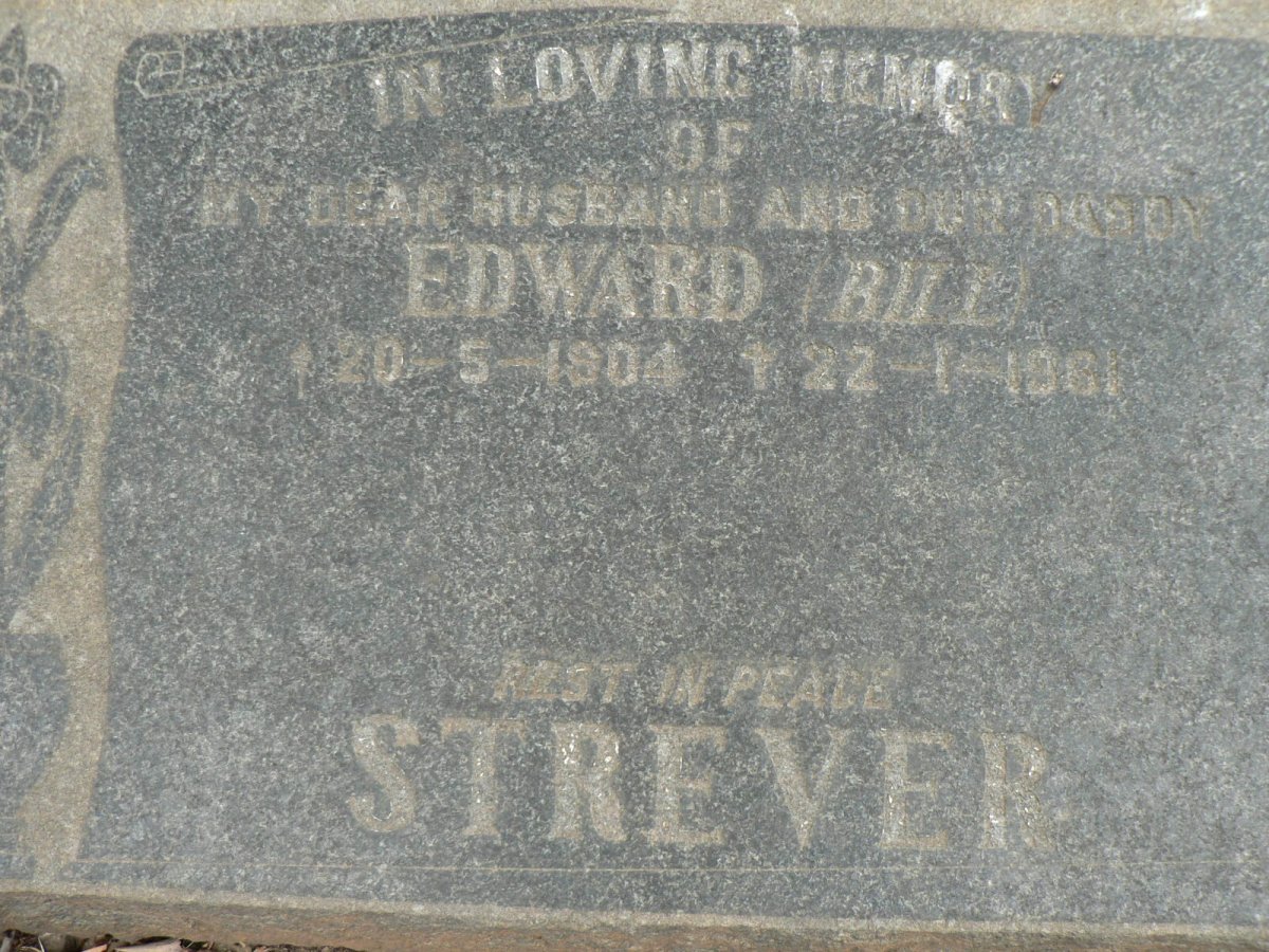 STREVER Edward 1904-1961