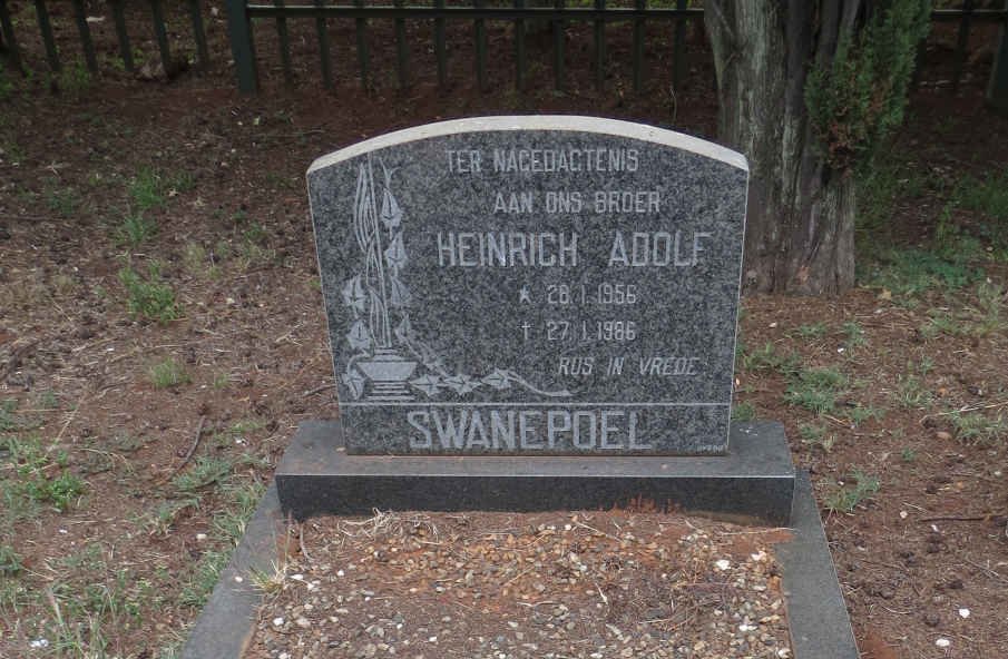 SWANEPOEL Heinrich Adolf 1956-1986