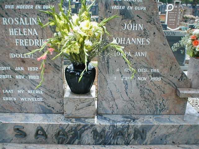 SAAYMAN John Johannes 1915-1999 & Rosalina Helena Fredrika 1932-1983 _1