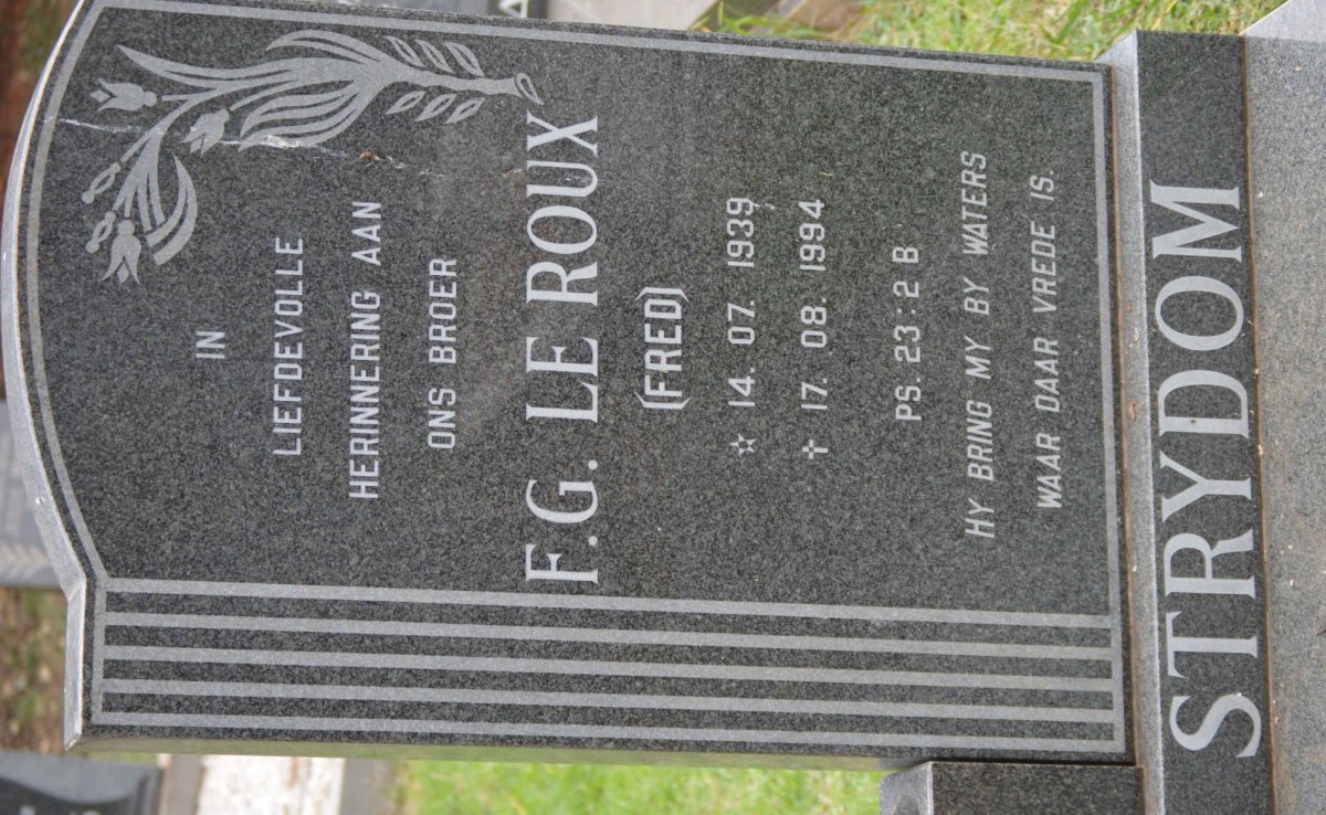 STRYDOM F.G. Le Roux 1939-1994
