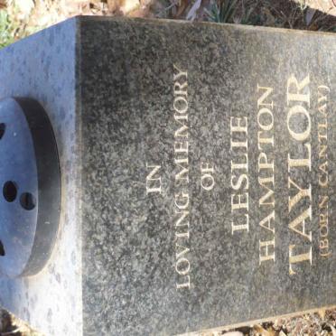 TAYLOR Leslie Hampton nee CANTLAY 1920-1998