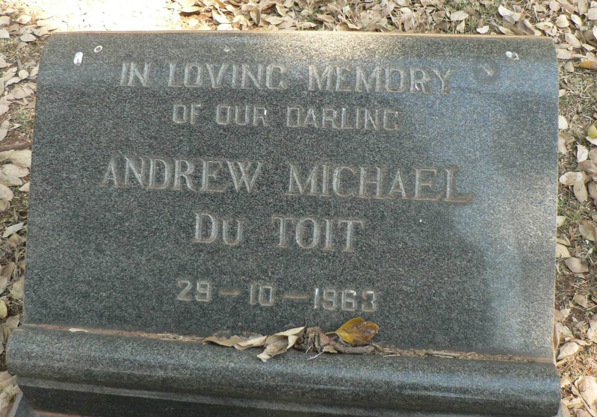 TOIT Andrew Michael, du -1963