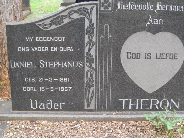 THERON Daniel Stephanus 1891-1967 &amp; Carolina Dorothea 1898-1984