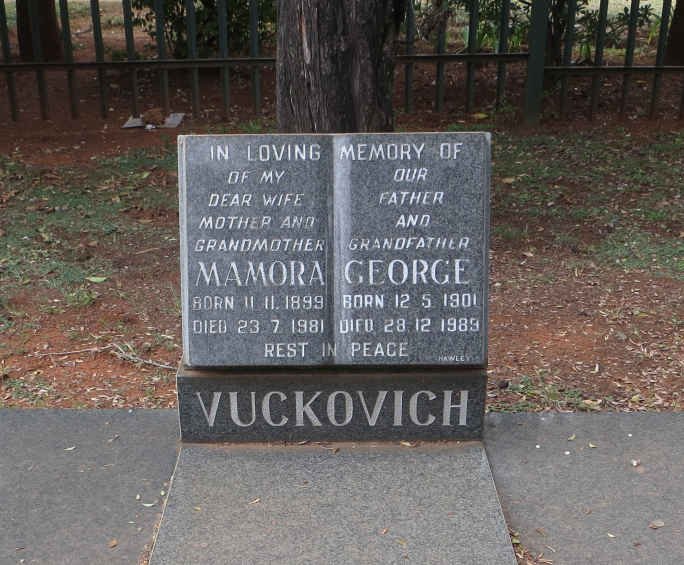 VUCKOVICH George 1901-1989 &amp; Mamora 1899-1981