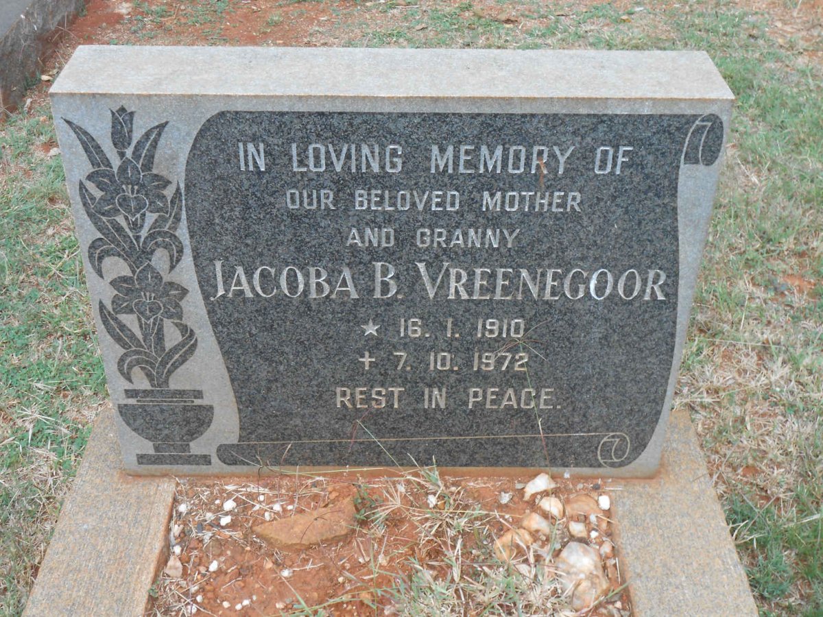 VREENEGOOR Jacoba B. 1910-1972