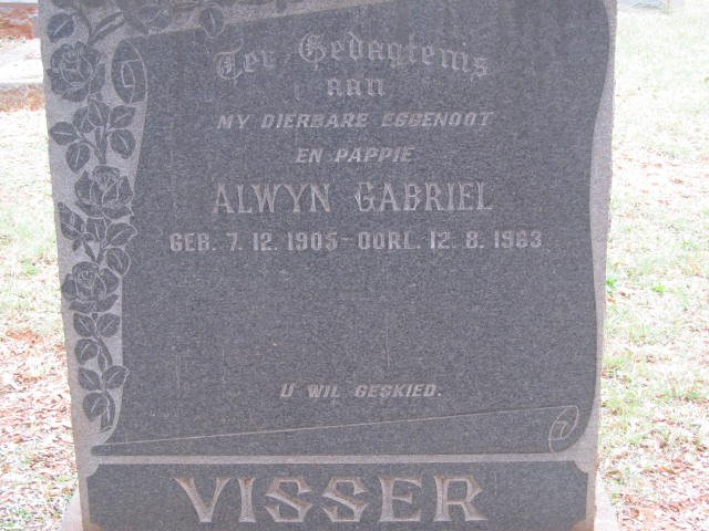 VISSER Alwyn Gabriel 1905-1963