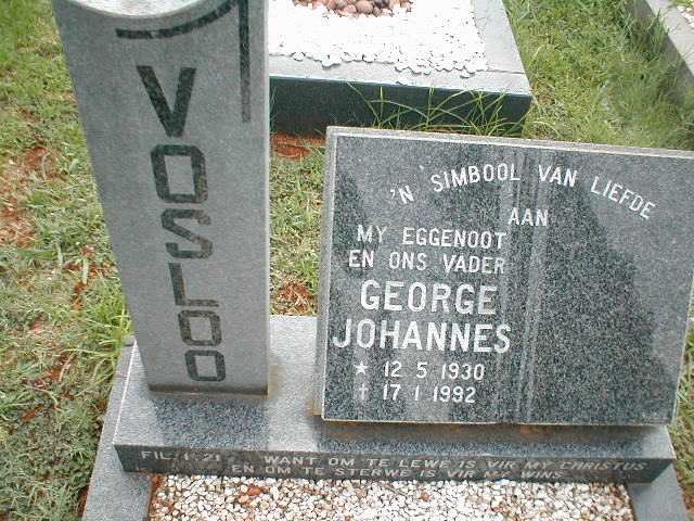 VOSLOO George Johannes 1930-1992