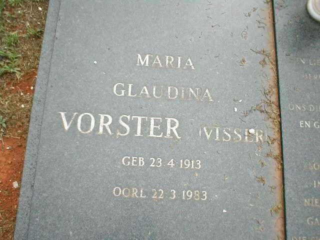 VORSTER Maria Glaudina nee VISSER 1913-1983