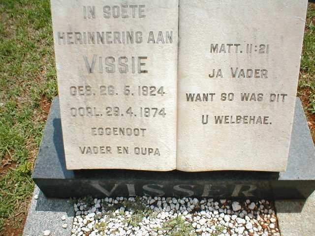 VISSER Vissie 1924-1974