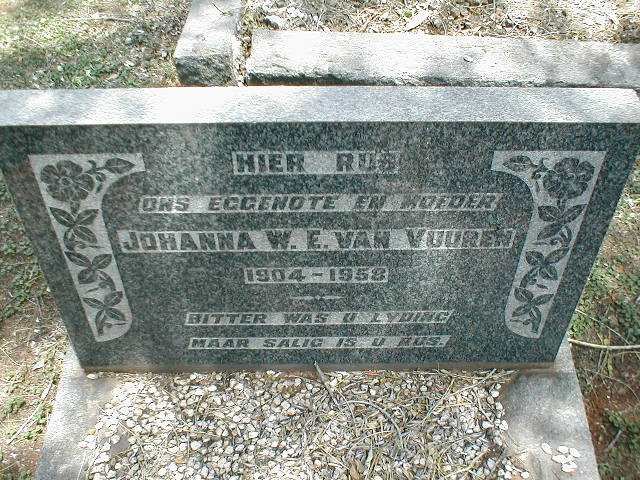 VUUREN Johanna W.E., van 1904-1958