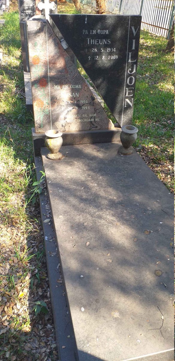 VILJOEN Theuns 1934-2009 & Susan 1946-1993