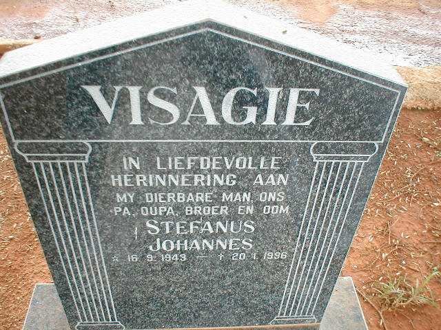 VISAGIE Stefanus Johannes 1943-1996