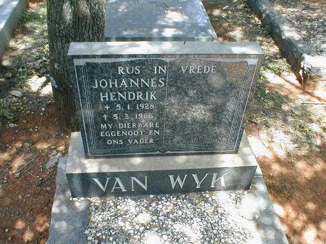 WYK Johannes Hendrik, van 1928-1966