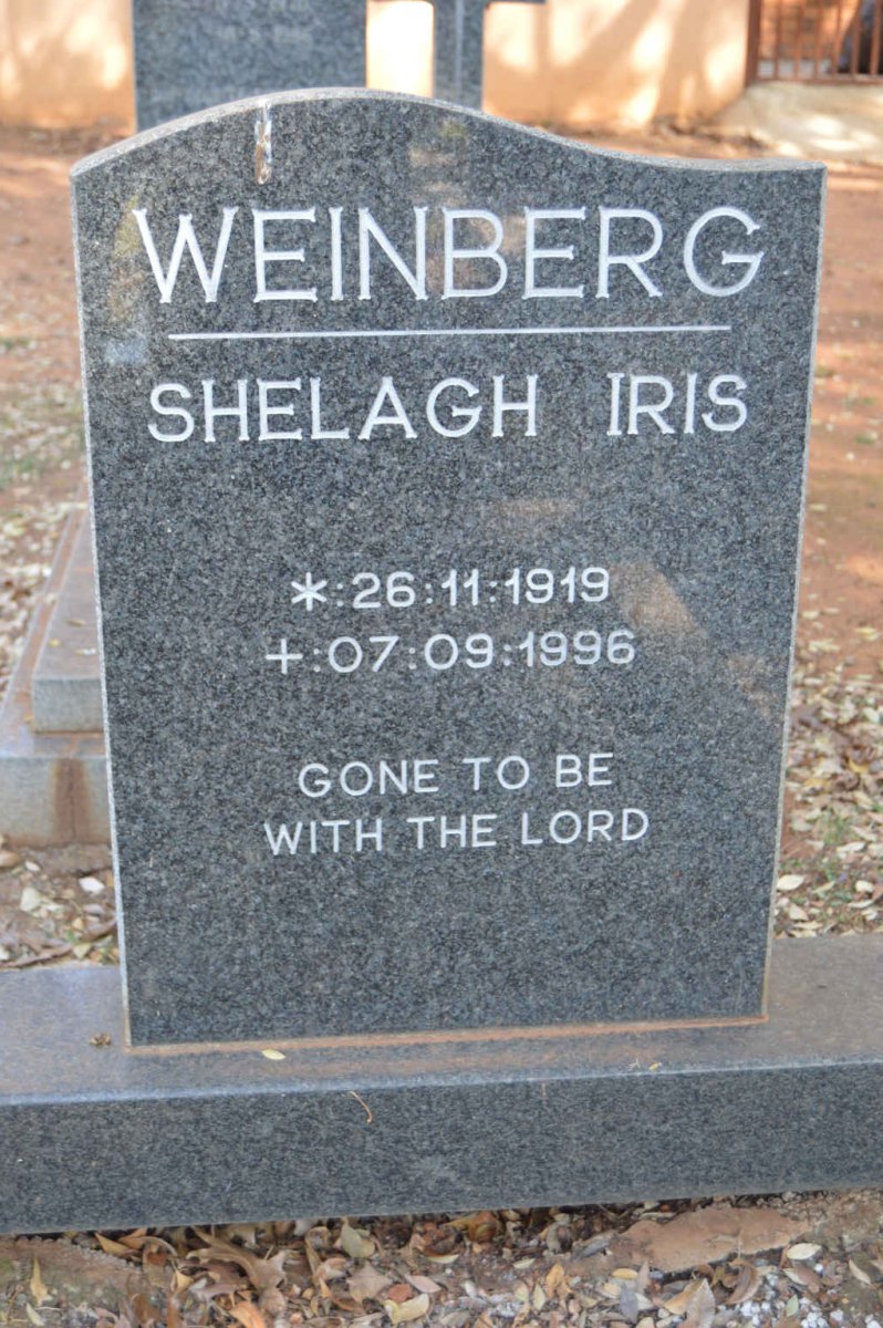 WEINBERG Shelagh Iris 1919-1996