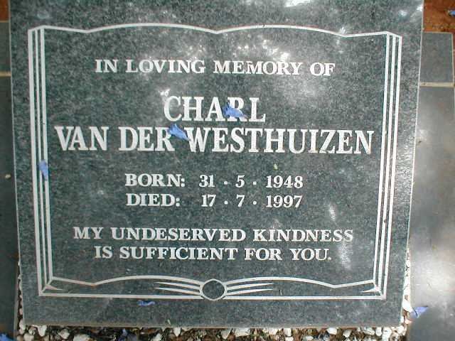 WESTHUIZEN Charl, van der 1948-1997