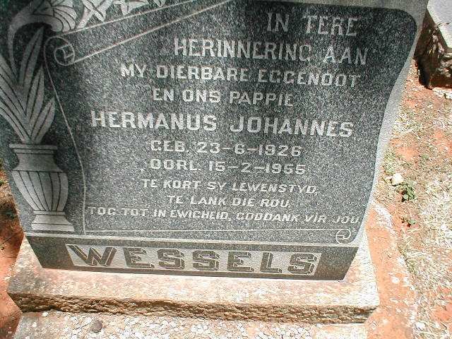 WESSELS Hermanus Johannes 1926-1955