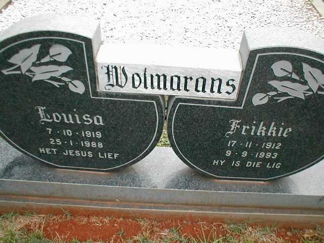 WOLMARANS Frikkie 1912-1993 &amp; Louisa 1919-1988