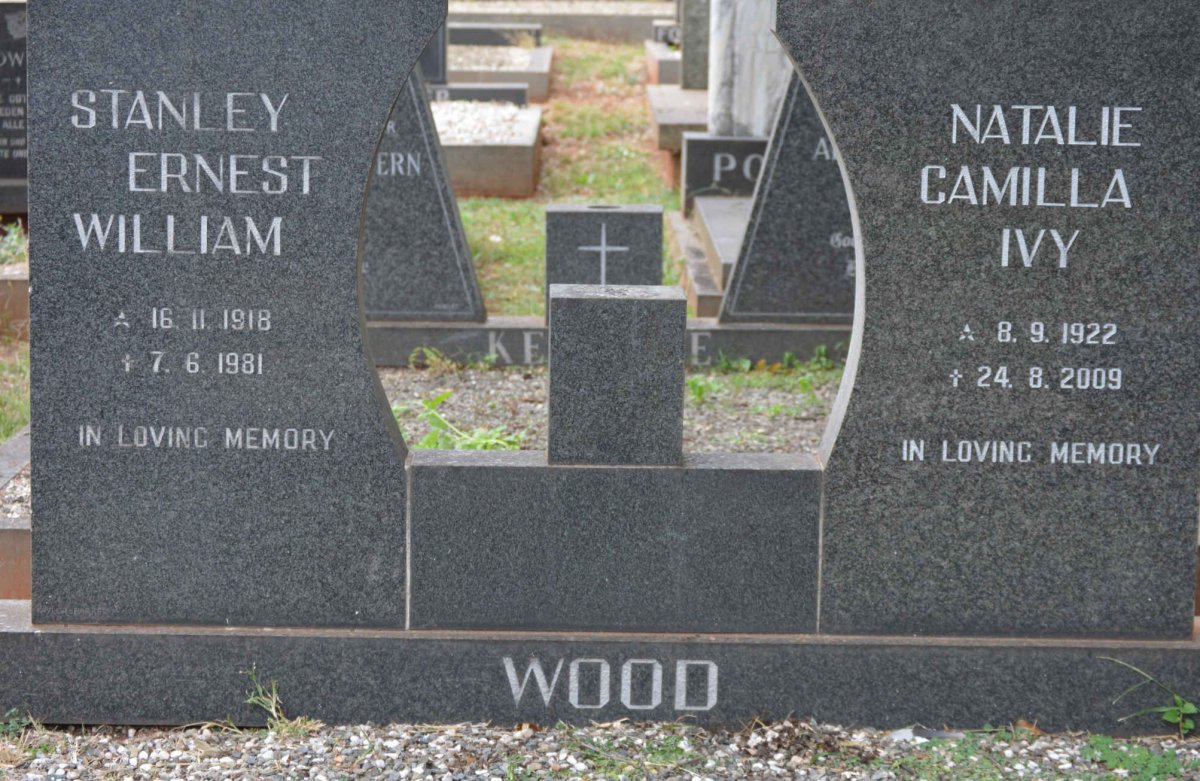 WOOD Stanley Ernest William 1918-1981 &amp; Natalie Camilla Ivy 1922-2009