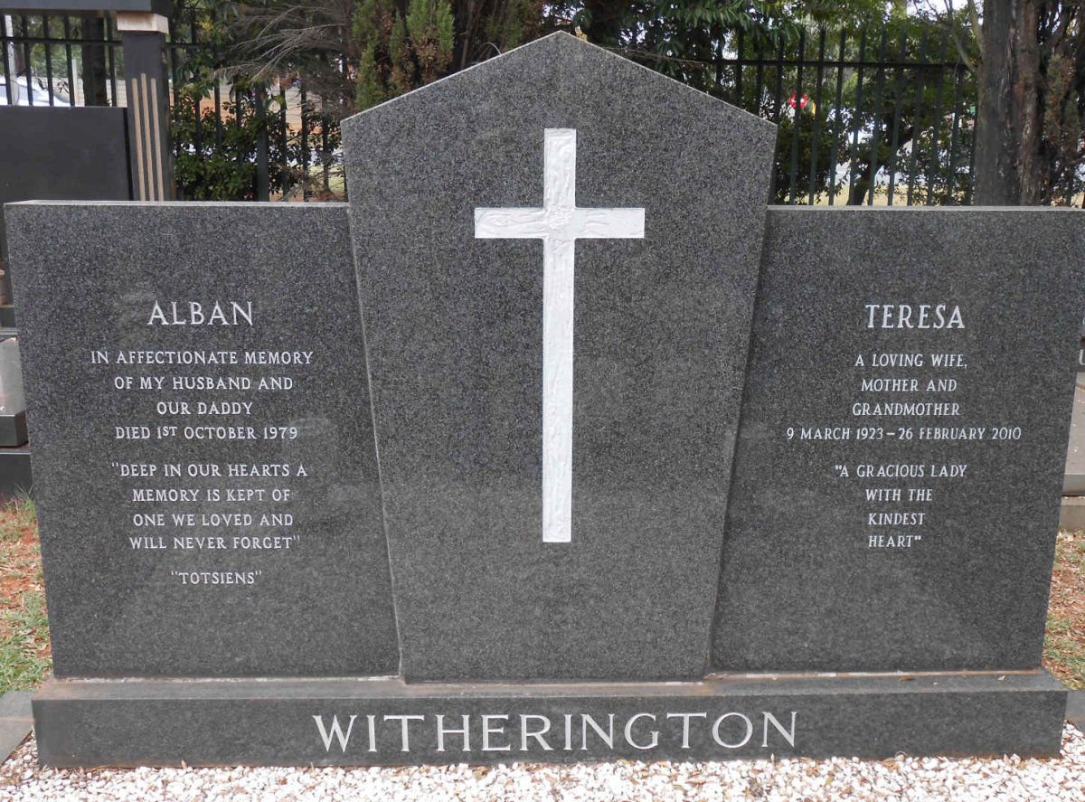 WITHERINGTON Alban -1979 &amp; Teresa 1923-2010