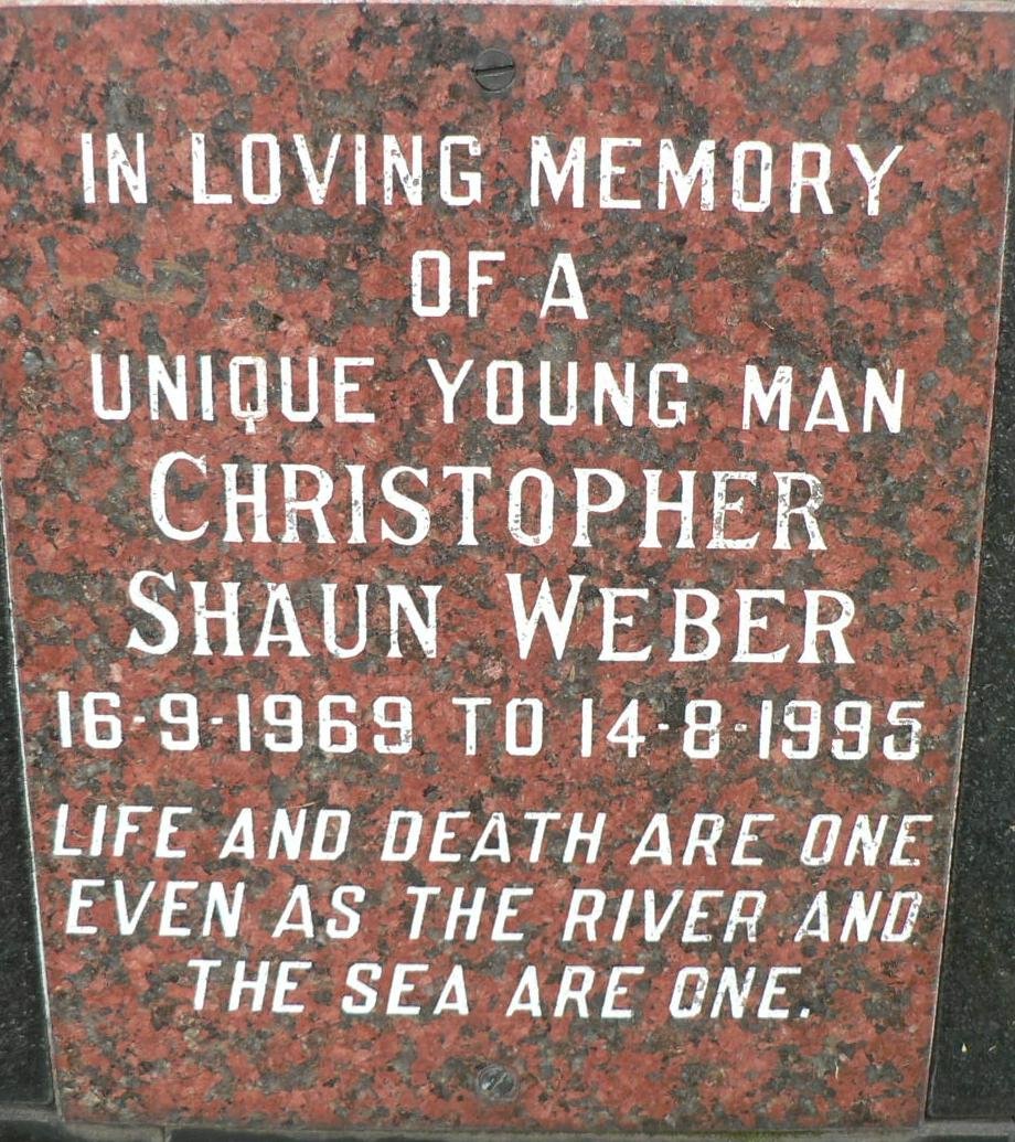 WEBER Christopher Shaun 1969-1995