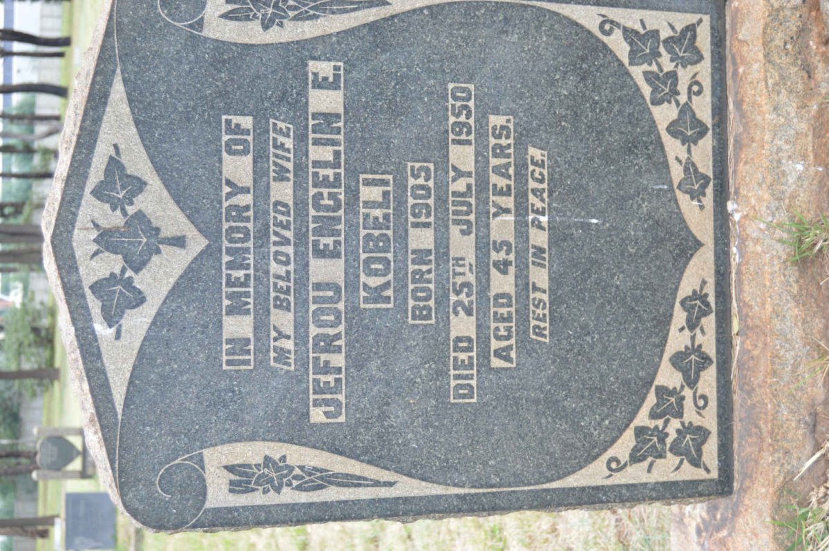 KOBELI Jefrou Engelin E. 1905-1950