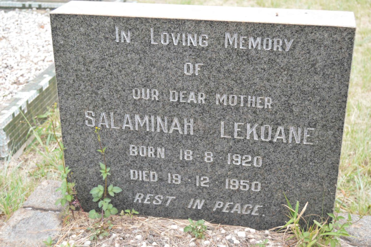 LEKOANE Salaminah 1920-1950