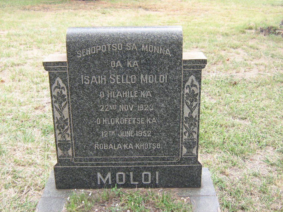 MOLOI Isaih Sello 1923-1952