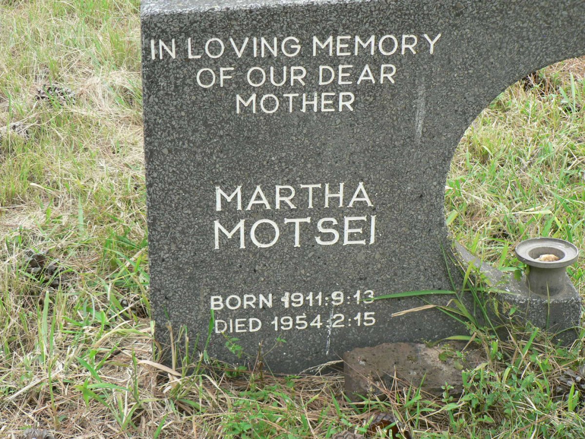 MOTSEI Martha 1911-1954